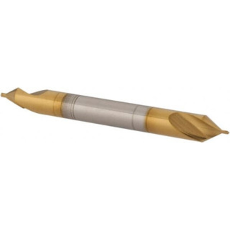 Hertel #3/0 60 1/8 Body Diam High Speed Steel Combo Drill & Countersink TiN Finish, 1-1/4 OAL, Double End, Plain Edge, 0.02 Drill Point Diam, 0.02 Drill Point Length 10020-TIN-HRT – 62789268