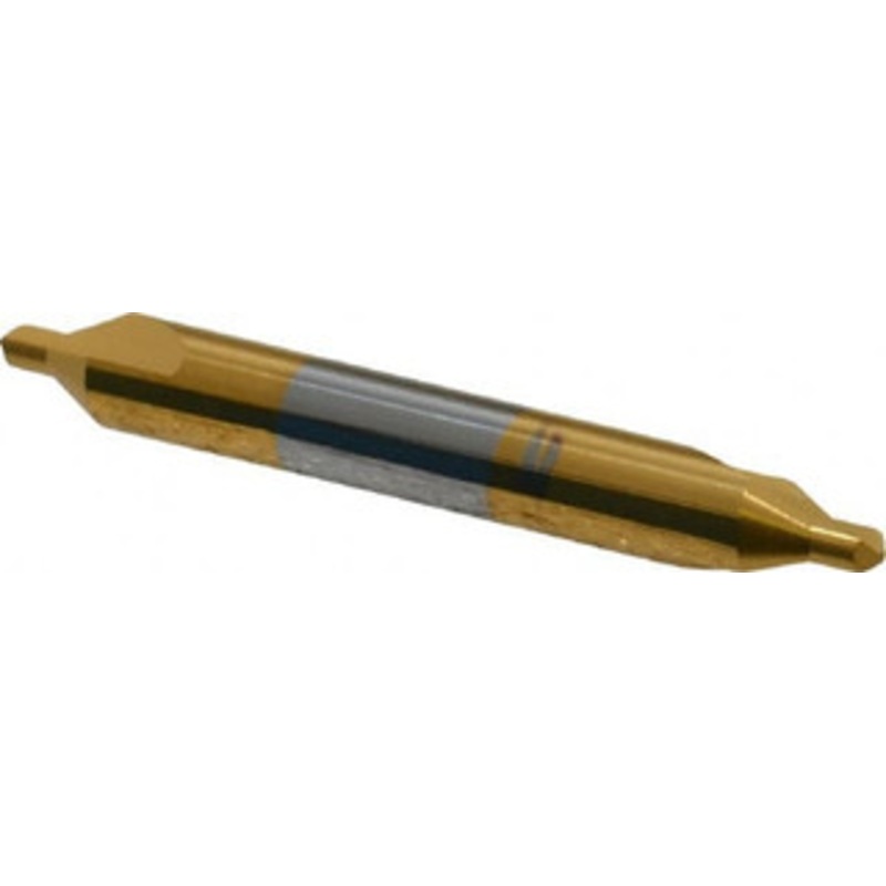 Hertel #3 60 1/4 Body Diam Solid Carbide Combo Drill & Countersink TiN Finish, 2 OAL, Double End, RH Cut, Plain Edge, 7/64 Drill Point Diam, 7/64 Drill Point Length 300-001505 – 83245407