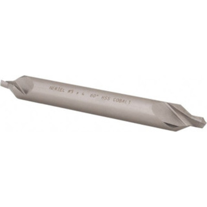 Hertel #5 60 7/16 Body Diam Cobalt Combo Drill & Countersink Bright Finish, 4 OAL, Double End, Plain Edge, 3/16 Drill Point Diam, 3/16 Drill Point Length H-81186050400 – 62788948