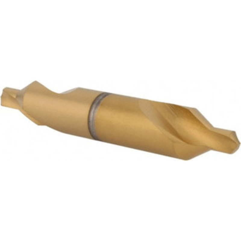 Hertel #6 60 1/2 Body Diam High Speed Steel Combo Drill & Countersink TiN Finish, 3 OAL, Double End, Plain Edge, 7/32 Drill Point Diam, 7/32 Drill Point Length 10600-TIN-HRT – 62789318