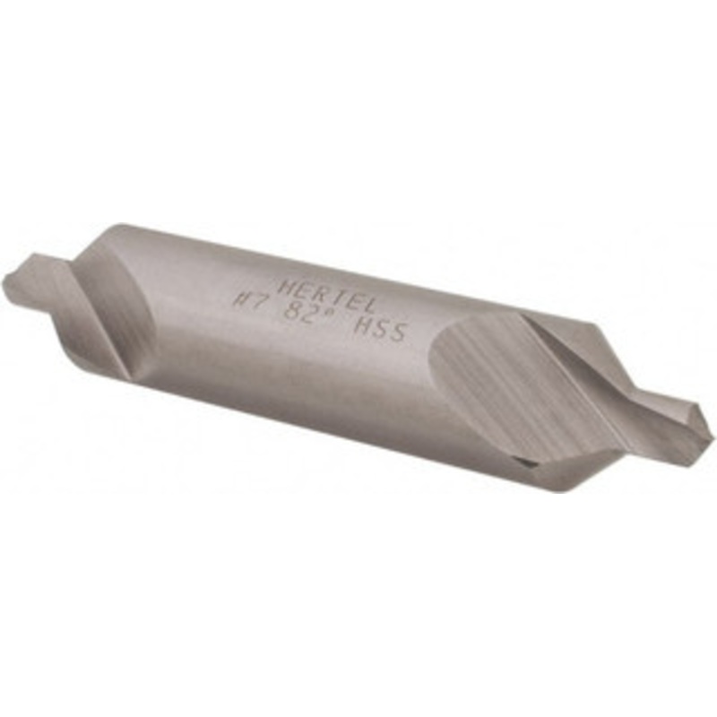 Hertel #7 82 5/8 Body Diam High Speed Steel Combo Drill & Countersink Bright Finish, 3-1/4 OAL, Double End, Plain Edge, 1/4 Drill Point Diam, 1/4 Drill Point Length H-81154070000 – 62789854