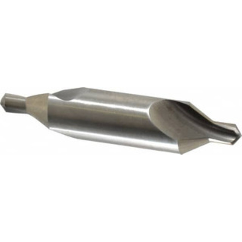 Hertel #8 60 3/4 Body Diam High Speed Steel Combo Drill & Countersink Bright Finish, 3-1/2 OAL, Double End, RH Cut, Plain Edge, 5/16 Drill Point Diam 585U 8 – 74148354