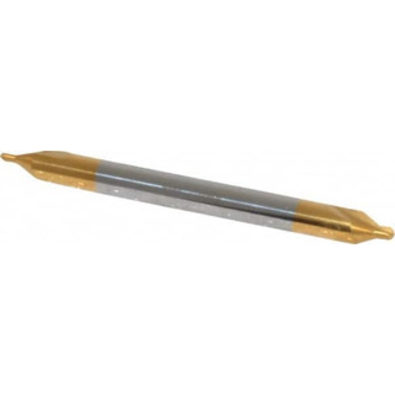 Hertel #1 60 1/8 Body Diam Solid Carbide Combo Drill & Countersink TiN Finish, 1-1/2 OAL, Double End, RH Cut, Plain Edge, 3/64 Drill Point Diam, 3/64 Drill Point Length 300-001503 – 83245381