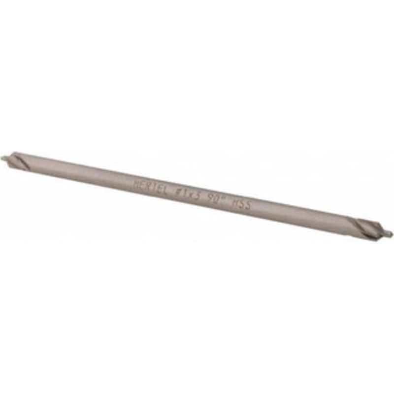 Hertel #1 90 1/8 Body Diam High Speed Steel Combo Drill & Countersink Bright Finish, 3 OAL, Double End, Plain Edge, 3/64 Drill Point Diam, 3/64 Drill Point Length H-81155L01030 – 62789417