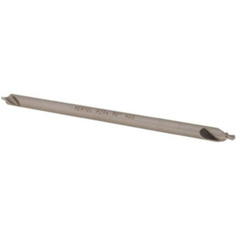 Hertel #1 90 3/16 Body Diam High Speed Steel Combo Drill & Countersink Bright Finish, 4 OAL, Double End, Plain Edge, 5/64 Drill Point Diam, 5/64 Drill Point Length H-81155L02040 – 62790399