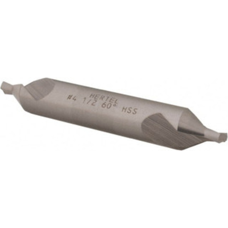 Hertel #4-1/2 60 3/8 Body Diam High Speed Steel Combo Drill & Countersink Bright Finish, 2-1/2 OAL, Double End, Plain Edge, 9/64 Drill Point Diam, 9/64 Drill Point Length H-81115045000 – 62789581