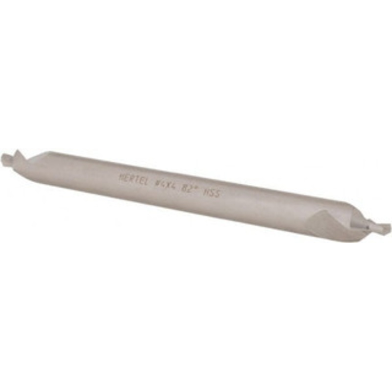 Hertel #4 82 5/16 Body Diam High Speed Steel Combo Drill & Countersink Bright Finish, 4 OAL, Double End, Plain Edge, 1/8 Drill Point Diam, 1/8 Drill Point Length H-81154L04040 – 62789441