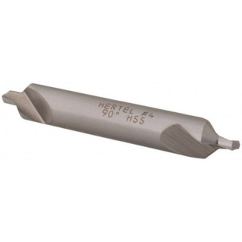 Hertel #4 90 5/16 Body Diam High Speed Steel Combo Drill & Countersink Bright Finish, 2-1/8 OAL, Double End, Plain Edge, 1/8 Drill Point Diam, 1/8 Drill Point Length H-81155040000 – 62790308
