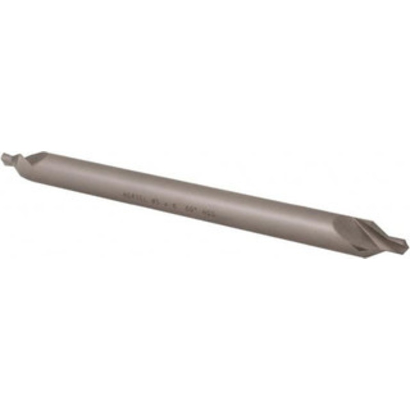 Hertel #5 60 7/16 Body Diam High Speed Steel Combo Drill & Countersink Bright Finish, 6 OAL, Double End, Plain Edge, 3/16 Drill Point Diam, 3/16 Drill Point Length H-81185050600 – 62789011