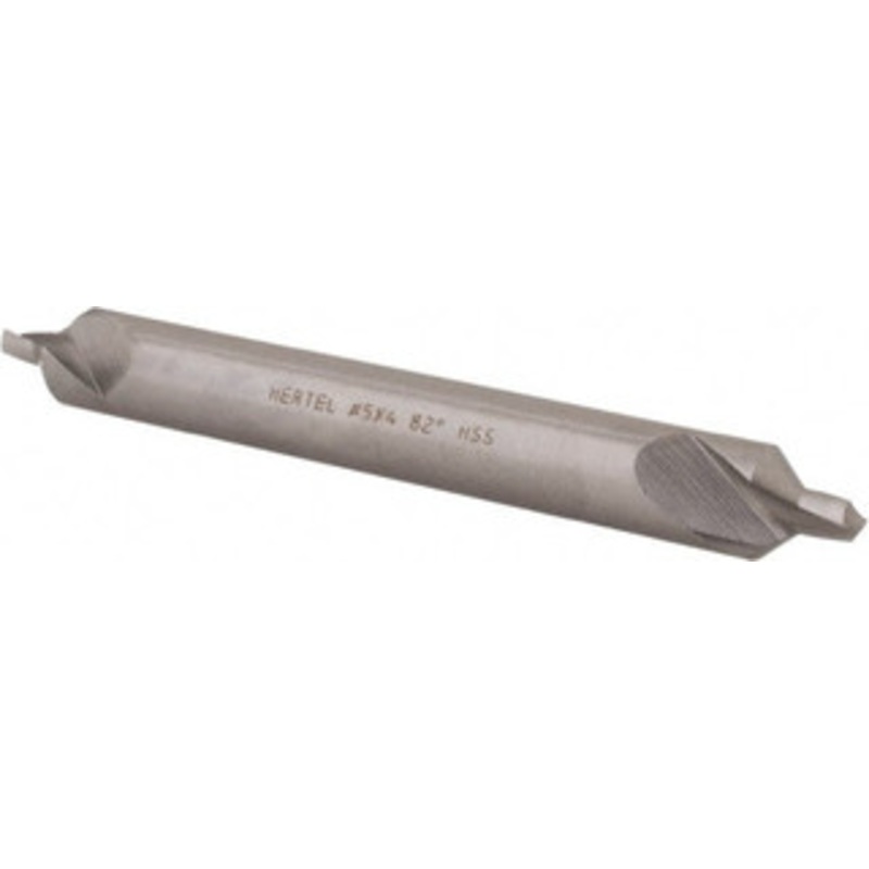 Hertel #5 82 7/16 Body Diam High Speed Steel Combo Drill & Countersink Bright Finish, 4 OAL, Double End, Plain Edge, 3/16 Drill Point Diam, 3/16 Drill Point Length H-81154L05040 – 62790092