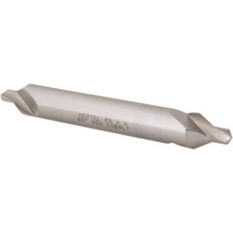 Hertel #6 60 1/2 Body Diam Cobalt Combo Drill & Countersink Bright Finish, 4 OAL, Double End, Plain Edge, 7/32 Drill Point Diam, 7/32 Drill Point Length H-81186060400 – 62788922