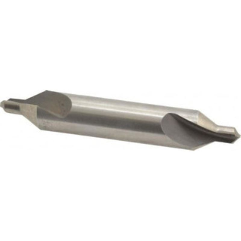 Hertel #6 60 1/2 Body Diam High Speed Steel Combo Drill & Countersink Bright Finish, 3 OAL, Double End, RH Cut, Plain Edge, 7/32 Drill Point Diam 585U 6 – 74148339