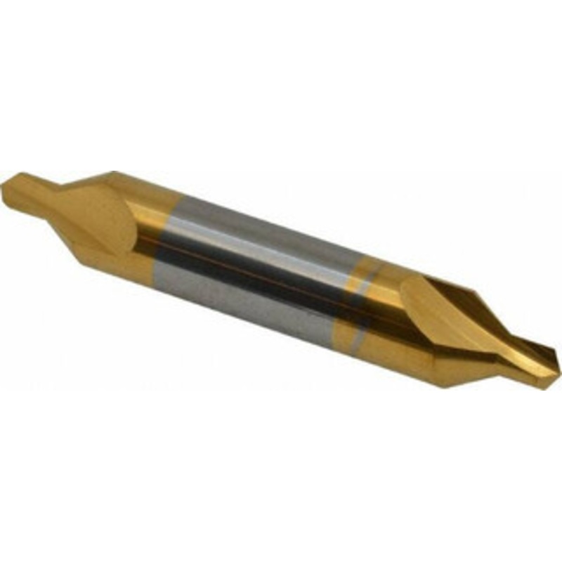 Hertel #6 60 1/2 Body Diam Solid Carbide Combo Drill & Countersink TiN Finish, 3 OAL, Double End, RH Cut, Plain Edge, 7/32 Drill Point Diam, 7/32 Drill Point Length 300-001508 – 83245431