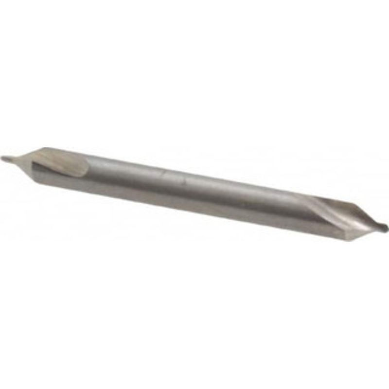 Cleveland Twist Drill #0 60 1/8 Body Diam High Speed Steel Combo Drill & Countersink Bright Finish, 28.58mm OAL, Double End, Right Hand Cut, Plain Edge, 1/32 Drill Point Diam, 0.038 Drill Point Length C46262 – 63769301