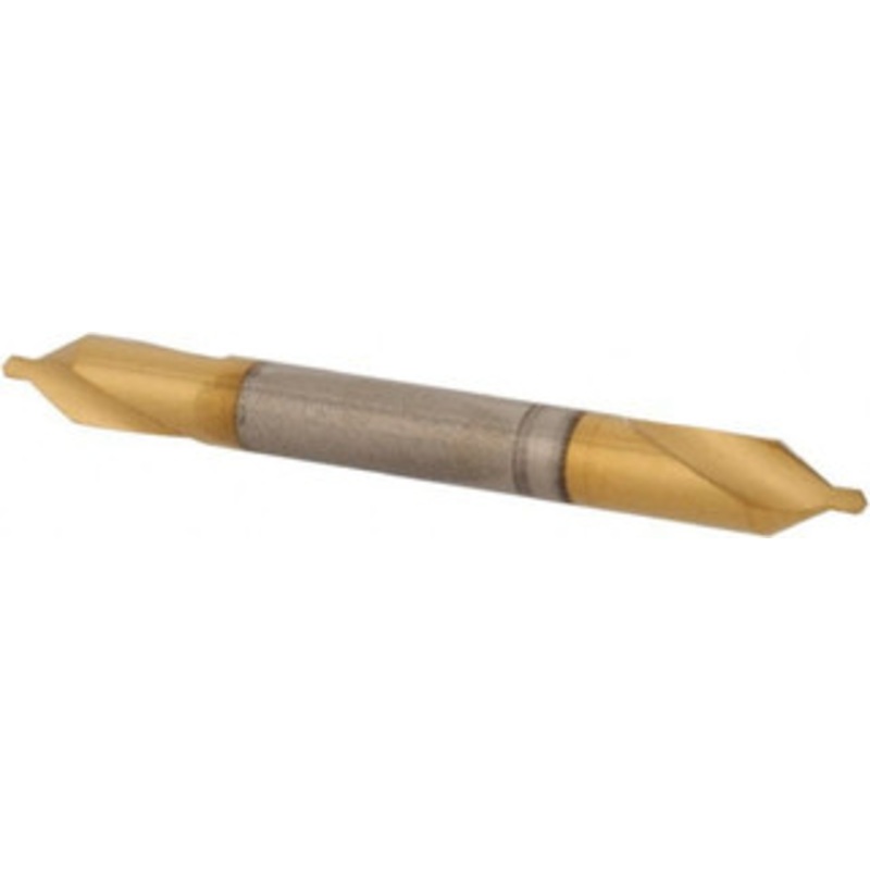 Hertel #0 60 1/8 Body Diam High Speed Steel Combo Drill & Countersink TiN Finish, 1-1/4 OAL, Double End, Plain Edge, 1/32 Drill Point Diam, 1/32 Drill Point Length 10032-TIN-HRT – 62789243