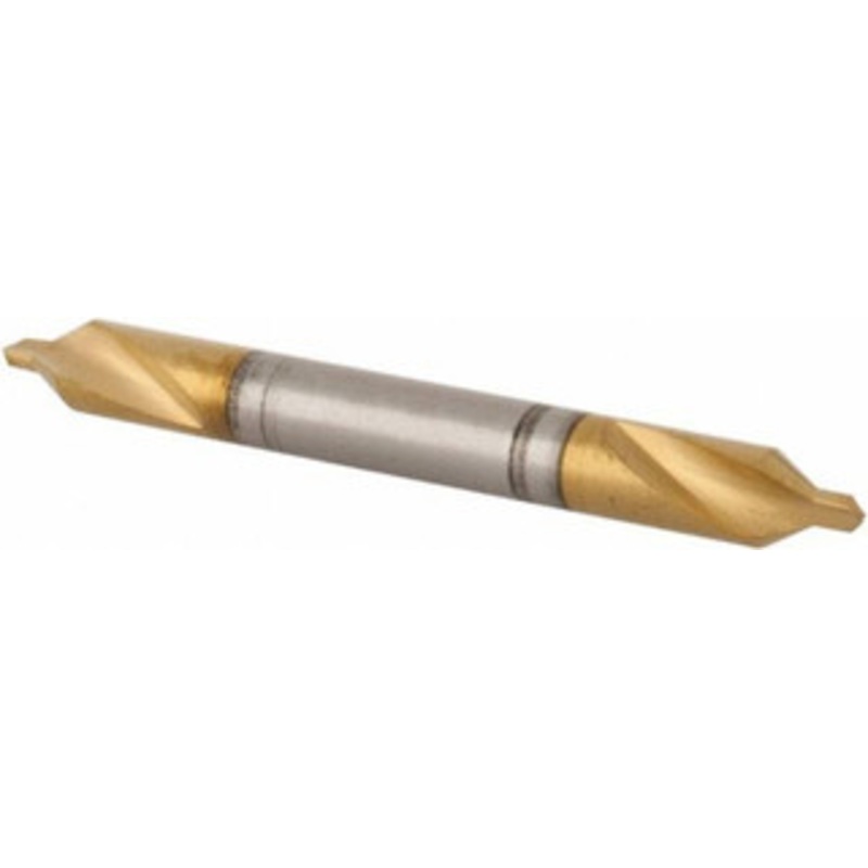 Hertel #1/0 60 1/8 Body Diam High Speed Steel Combo Drill & Countersink TiN Finish, 1-1/4 OAL, Double End, Plain Edge, 3/64 Drill Point Diam, 3/64 Drill Point Length 90000-004-HRT – 62789599