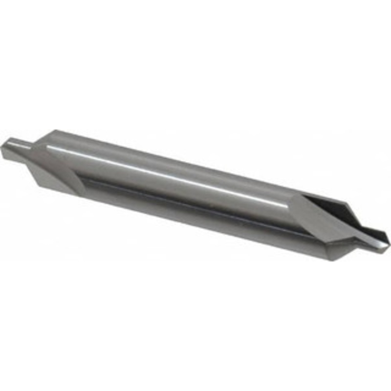 Hertel #4 82 5/16 Body Diam Solid Carbide Combo Drill & Countersink Bright Finish, 2-1/8 OAL, Double End, RH Cut, Plain Edge, 1/8 Drill Point Diam, 1/8 Drill Point Length 300-002006 – 59360545