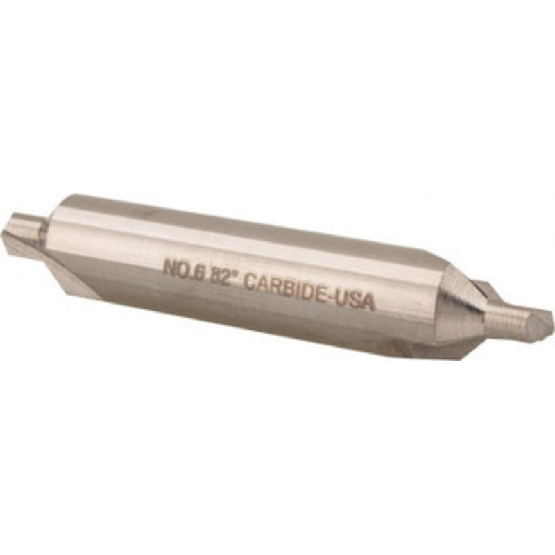 Hertel #6 82 1/2 Body Diam Solid Carbide Combo Drill & Countersink Bright Finish, 3 OAL, Double End, RH Cut, Plain Edge, 7/32 Drill Point Diam, 7/32 Drill Point Length 300-002008 – 59360560