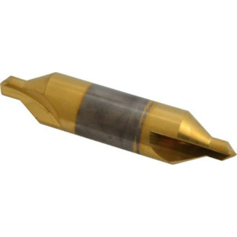 Hertel #8 60 3/4 Body Diam Solid Carbide Combo Drill & Countersink TiN Finish, 3-1/2 OAL, Double End, RH Cut, Plain Edge, 5/16 Drill Point Diam, 5/16 Drill Point Length 300-001510 – 83245456
