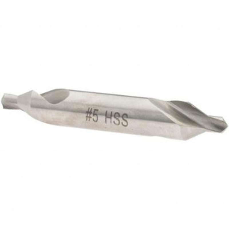 Value Collection #5 60 7/16 Body Diam High Speed Steel Combo Drill & Countersink 2-3/4 OAL, Double End, Plain Edge, 3/16 Drill Point Diam, 3/16 Drill Point Length -22269-5 – 45660719