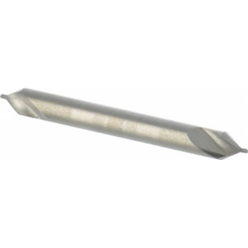 Chicago-Latrobe #00 60 1/8 Body Diam High Speed Steel Combo Drill & Countersink Bright Finish, 1-1/8 OAL, Double End, RH Cut, Plain Edge, 0.025 Drill Point Diam 56699 – 93080067