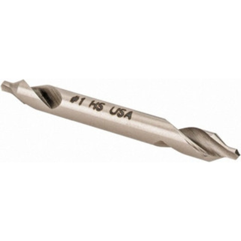 Hertel #1 60 1/8 Body Diam High Speed Steel Combo Drill & Countersink Bright Finish, 1-1/4 OAL, Double End, RH Cut, Plain Edge, 3/64 Drill Point Diam 585U 1 – 74148289