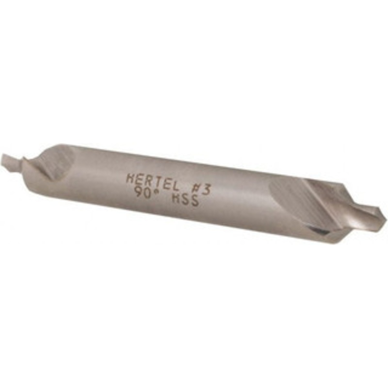 Hertel #3 90 1/4 Body Diam High Speed Steel Combo Drill & Countersink Bright Finish, 2 OAL, Double End, Plain Edge, 7/64 Drill Point Diam, 7/64 Drill Point Length H-81155030000 – 62790266