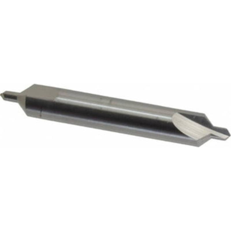 Hertel #4 90 5/16 Body Diam Solid Carbide Combo Drill & Countersink Bright Finish, 2-1/8 OAL, Double End, RH Cut, Plain Edge, 1/8 Drill Point Diam, 1/8 Drill Point Length 300-003006 – 59360644