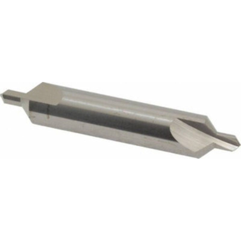 Hertel #5 90 7/16 Body Diam Solid Carbide Combo Drill & Countersink Bright Finish, 3 OAL, Double End, RH Cut, Plain Edge, 3/16 Drill Point Diam, 3/16 Drill Point Length 300-003007 – 59360651