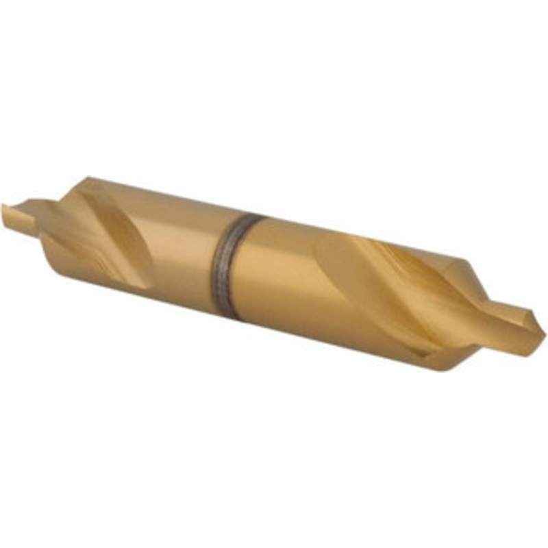 Hertel #6 82 1/2 Body Diam High Speed Steel Combo Drill & Countersink TiN Finish, 3 OAL, Double End, Plain Edge, 7/32 Drill Point Diam, 7/32 Drill Point Length 10682-TIN-HRT – 62790035