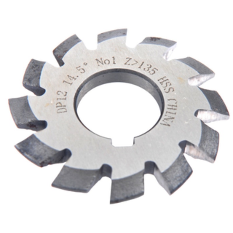 Precise 14.5 Pressure Angle #1 Involute Gear Cutter, 2-5/8 Diameter, 12 Pitch, 1 Arbor Hole – 2041-1210