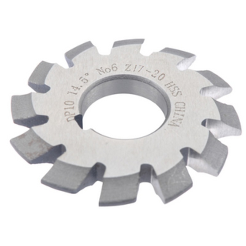 Precise 14.5 Pressure Angle #6 Involute Gear Cutter, 2-3/4 Diameter, 10 Pitch, 1 Arbor Hole – 2041-1061
