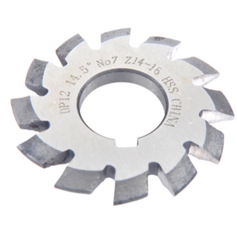 Precise 14.5 Pressure Angle #7 Involute Gear Cutter, 2-5/8 Diameter, 12 Pitch, 1 Arbor Hole – 2041-1277