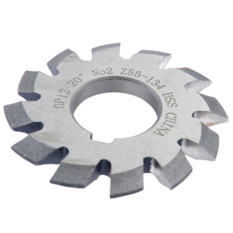 Precise 20 Pressure Angle #2 Involute Gear Cutter, 2-5/8 Diameter, 12 Pitch, 1 Arbor Hole – 2040-1229