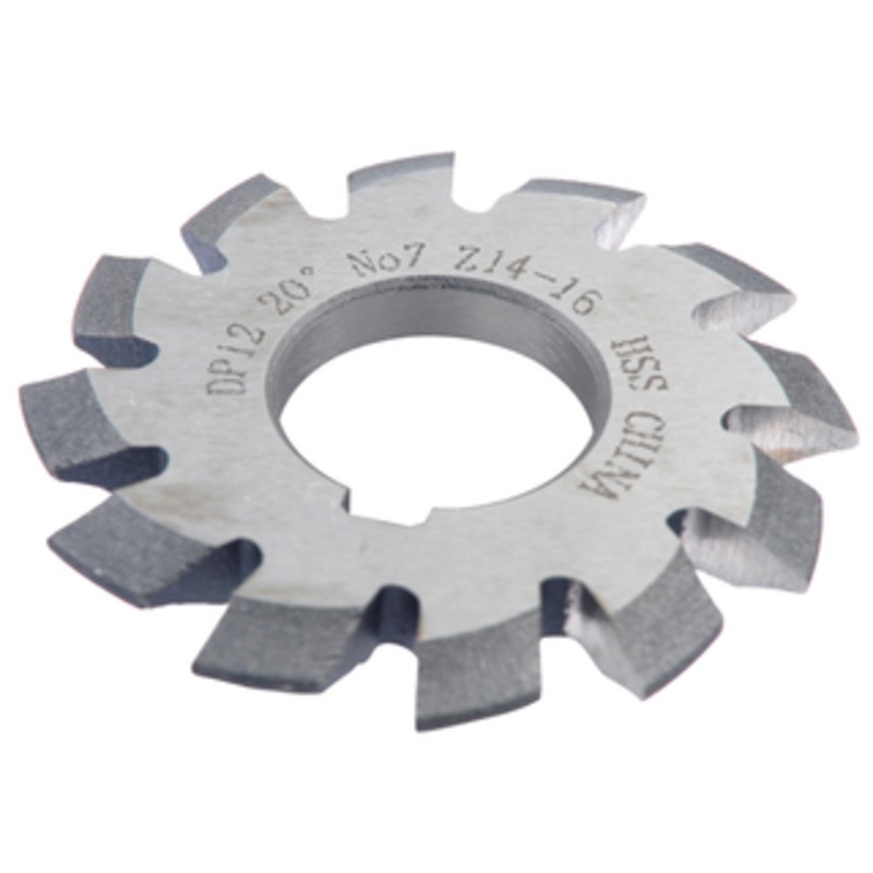 Precise 20 Pressure Angle #7 Involute Gear Cutter, 2-5/8 Diameter, 12 Pitch, 1 Arbor Hole – 2040-1278
